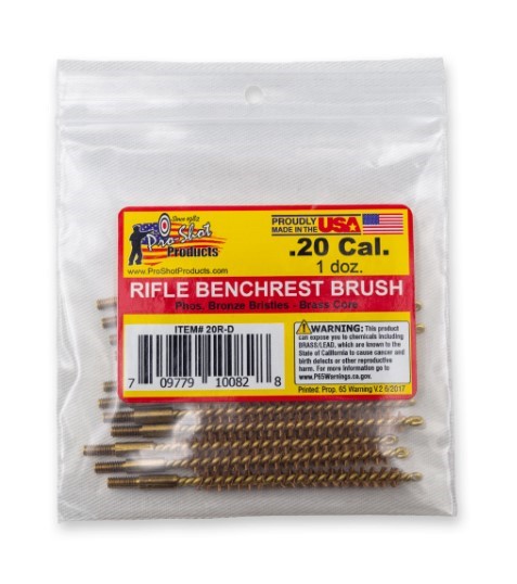 PROSHOT .20 CAL. BRUSH - 12 QTY. BULK PACK 20R-D - Win Repeating Arms Promotion